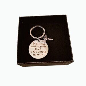 Udobuy Medical Care Professional Prayer Keychain Silver